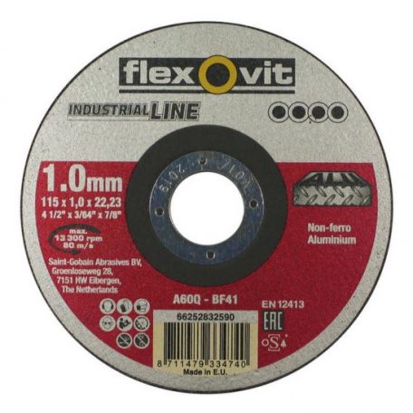 Flexovit vágókorong 115x1,0x22,2mm ALU