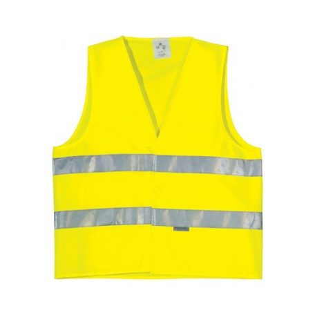 FLUO jól láthatósági mellény, 2 keresztcsík, sárga XL-es