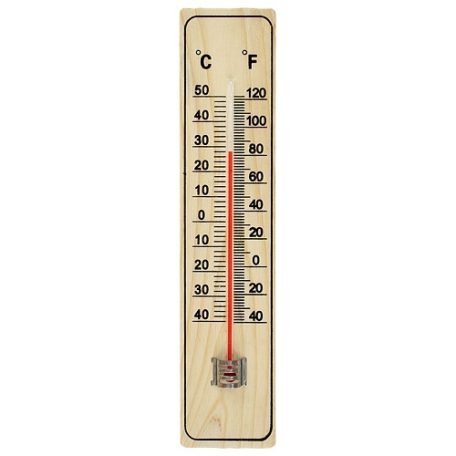 Hőmérő fa 220x50x13mm
